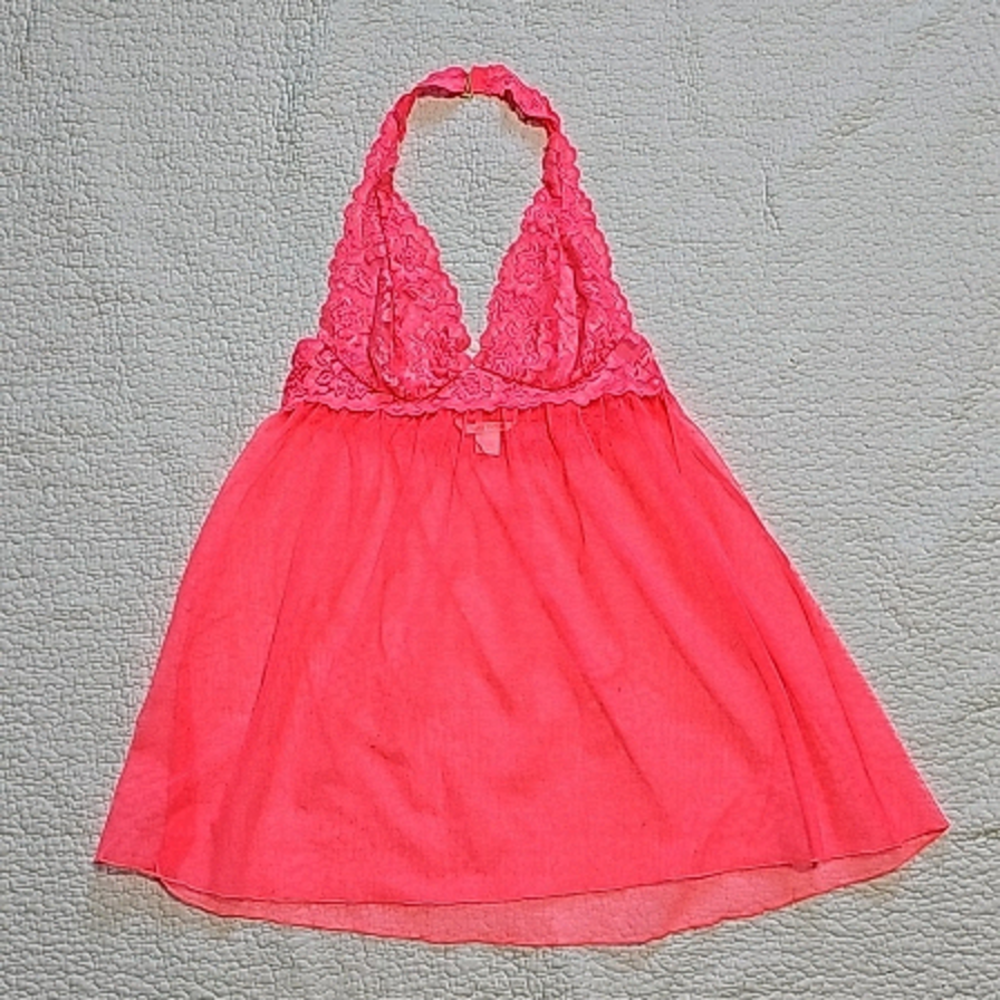 VICTORIA'S Secret Mesh Babydoll with lace top.